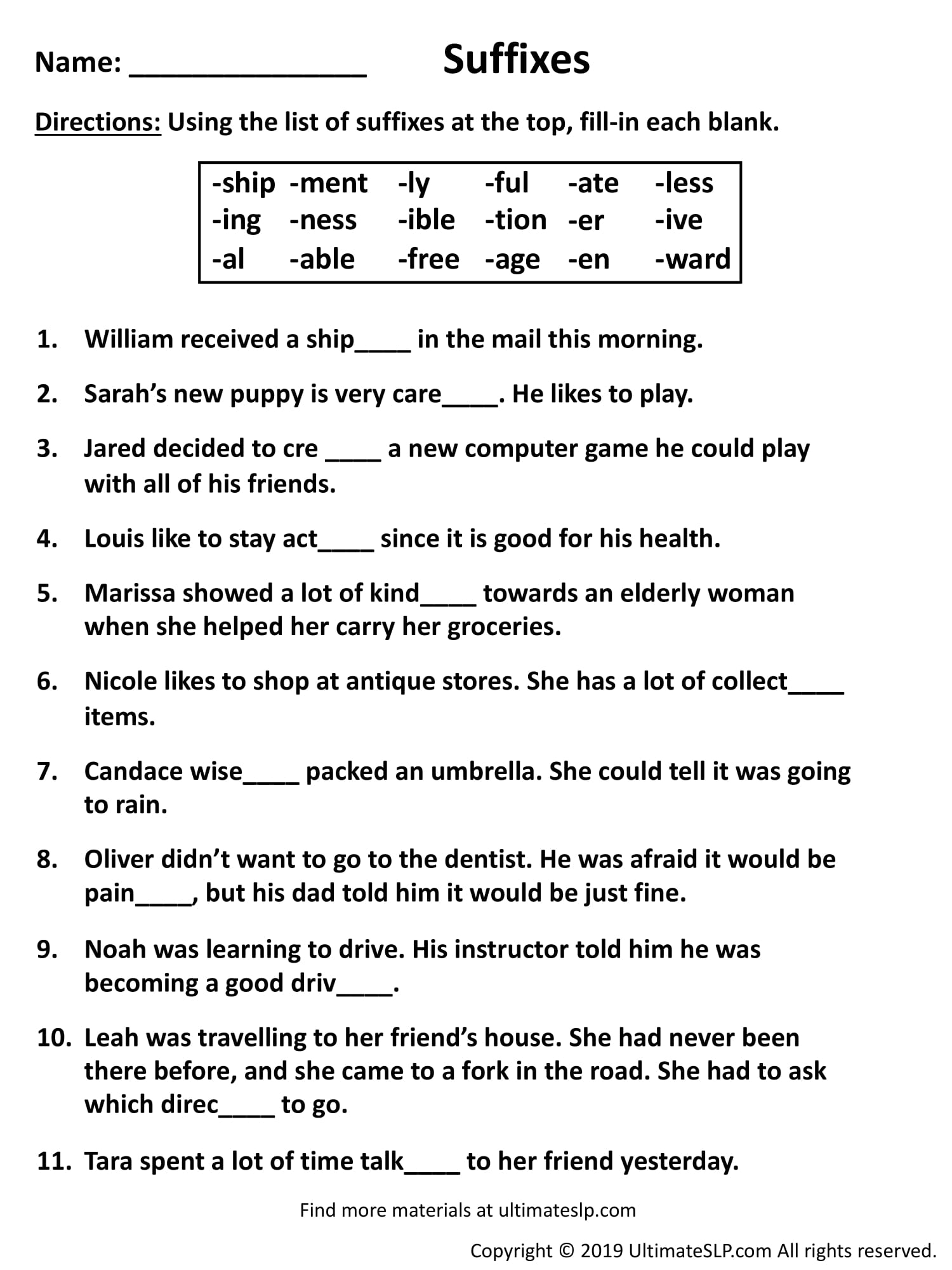 Suffixes Worksheets Have Fun Teaching