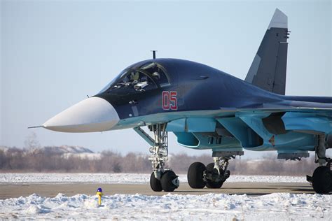 Sukhoi Napo Su 34 Fullback Production Aircraft At Lipetsk