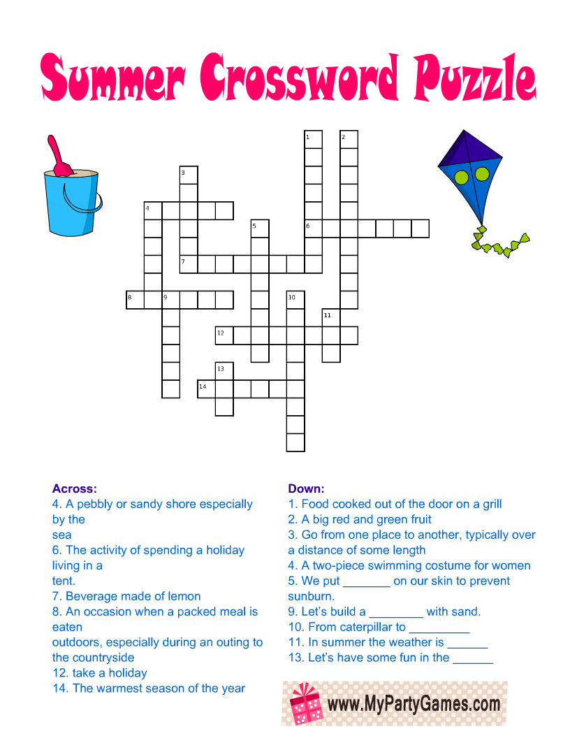 Summer Fun Language Arts Crossword Puzzles Word Searches And Word