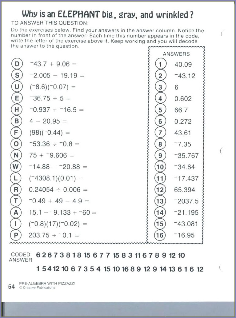 Superstar Math Worksheet Answers