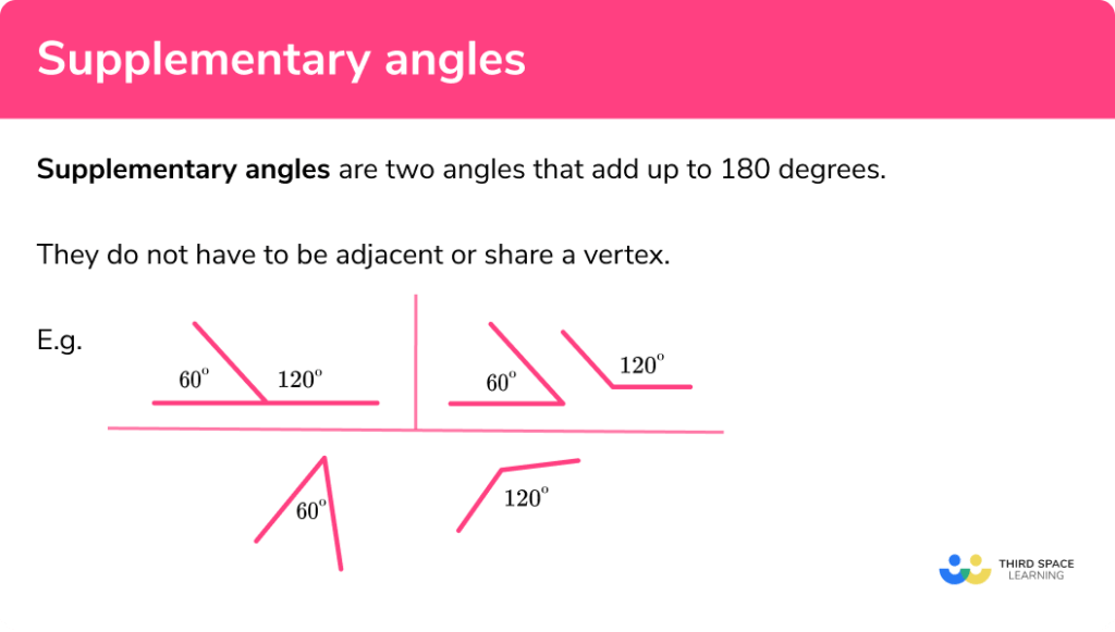 Supplementary Angles Gcse Maths Steps Examples