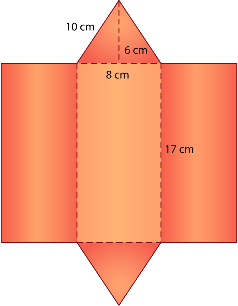 Surface Area Of Triangular Prisms Read Geometry Ck 12 Foundation