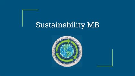 Sustainability Merit Badge Powerpoint