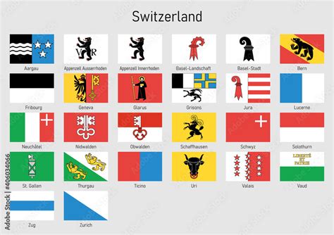 Swiss Canton Flags