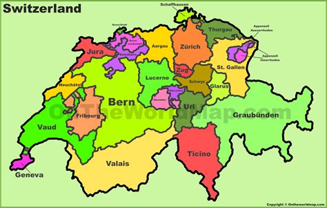 Swiss Cantons Map