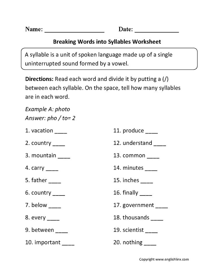 Syllables Worksheets With Answers: Fun Practice Guide