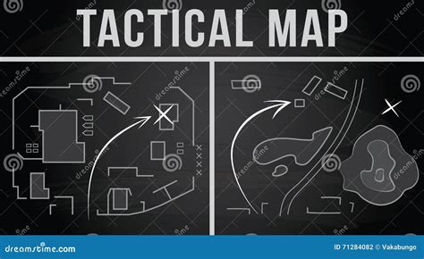 Tactical Map Of The Fighting Royalty Free Vector Image