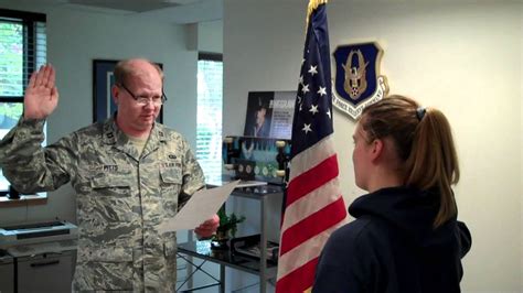 Taking The Air Force Oath Of Enlistment Youtube