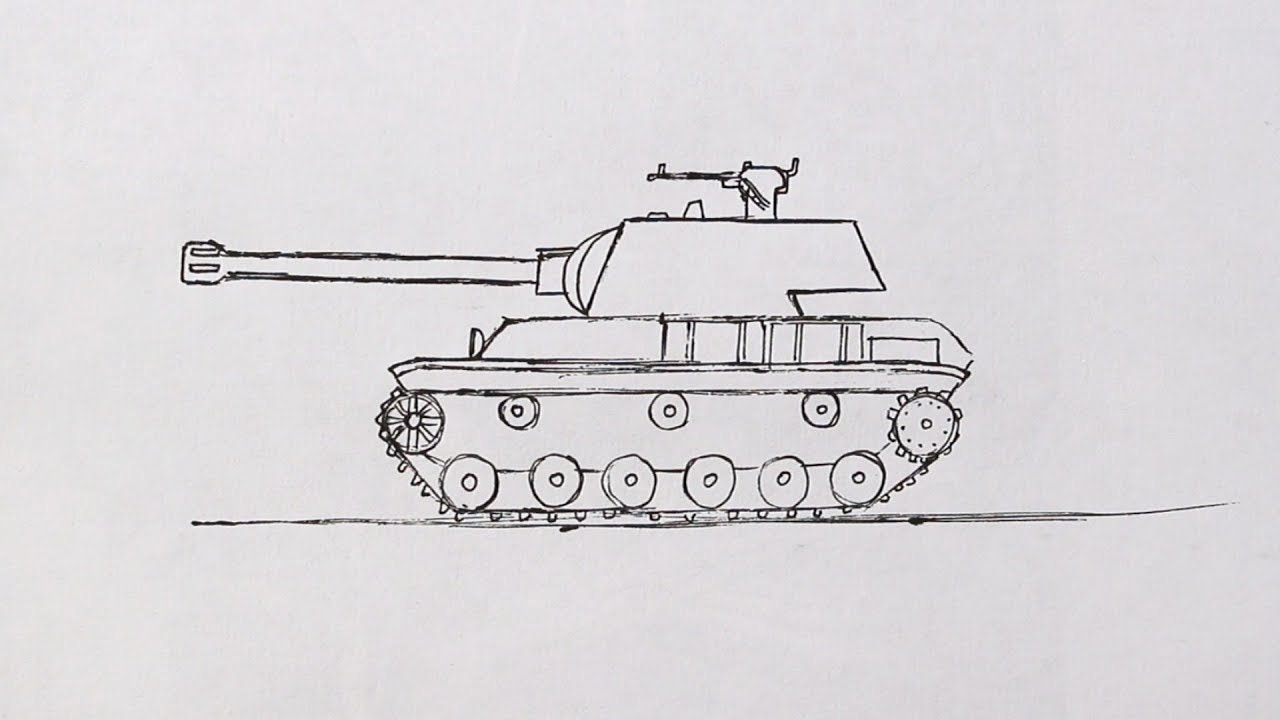 Tank Drawing Easy Step By Step