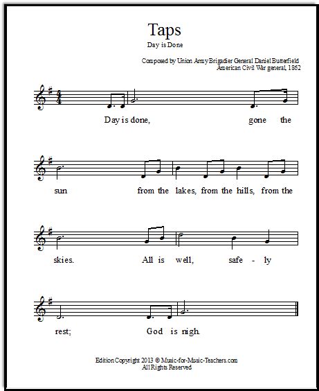 Taps Sheet Music For Trumpet