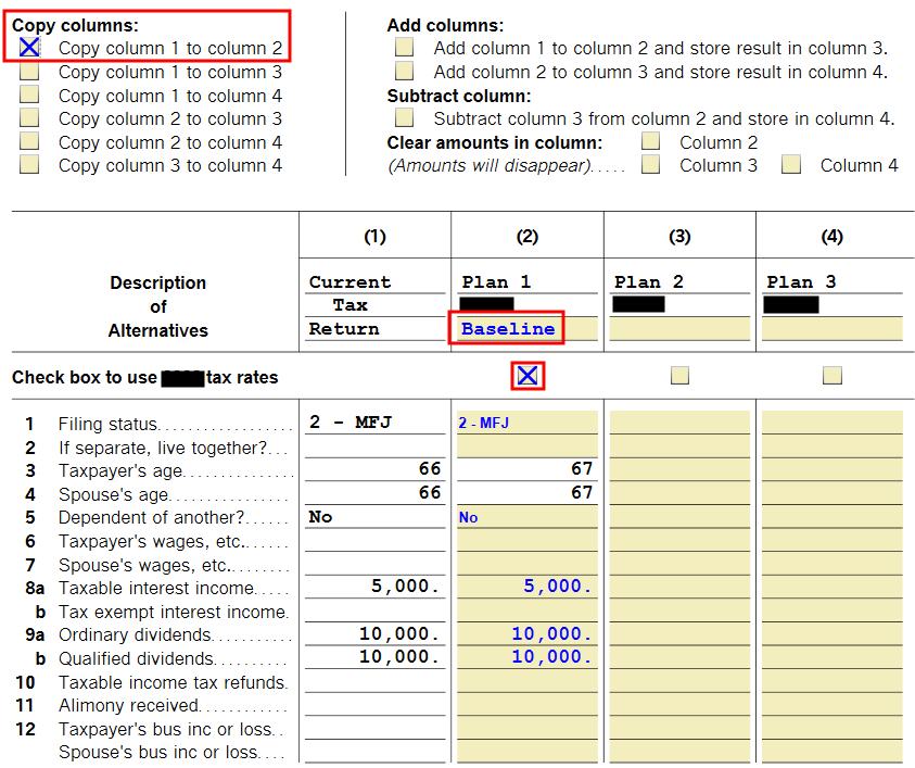 Tax Planning With Turbotax What If Worksheet Roth Conversion