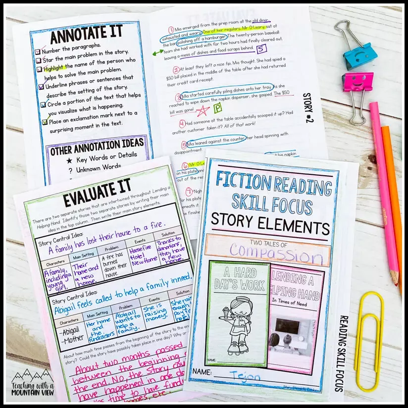 Teaching With A Mountain View Teaching Story Elements A Wonder Freebie