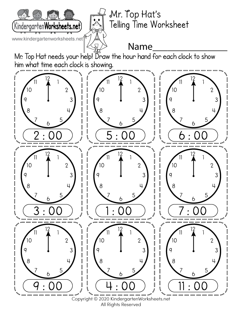 5 Fun Worksheets to Teach Time to Kindergartners