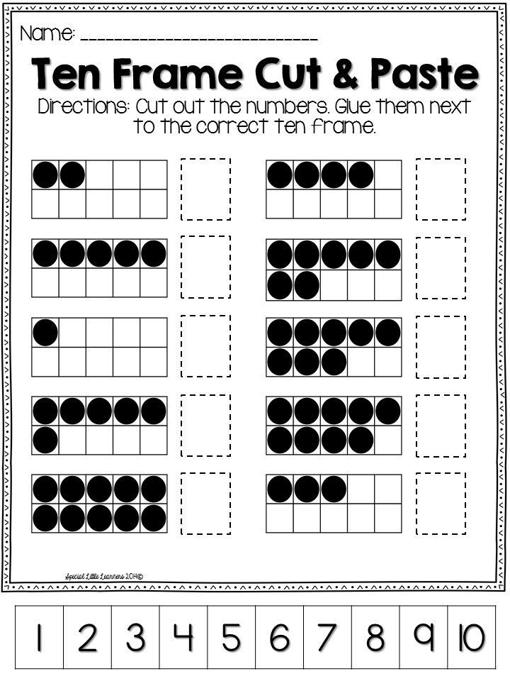 5 Fun Ten Frame Worksheets for Kindergarten Kids