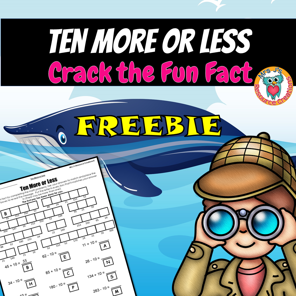 Ten More Ten Less Free Crack The Fun Fact Math Worksheet