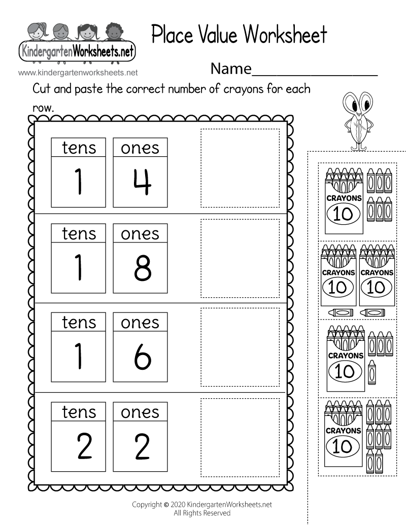 Tens And Ones Worksheet Tens And Ones Place Value Worksheet One Of