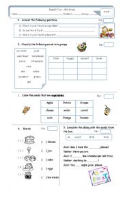 Test 8Th Grade Esl Worksheet By Luciasorte