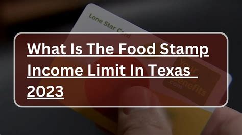 Texas Food Stamp Income Limits For 2022 Texas Food Stamps