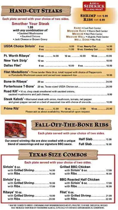 Texas Roadhouse In Quincy Restaurant Menu And Reviews