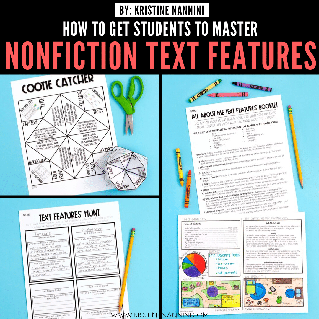 Text Features Worksheet 23Nd Grade E Street Light