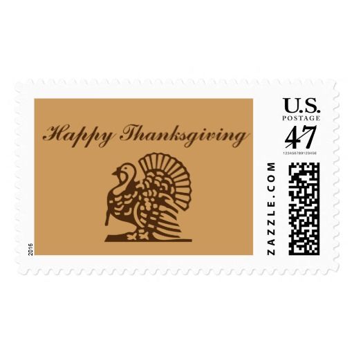 Thanksgiving Turkey Postage Stamp Can Be Personalized To Say Whatever You Wish Great For