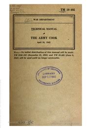 The Army Cook By United States Army Quartermaster Corps Open Library