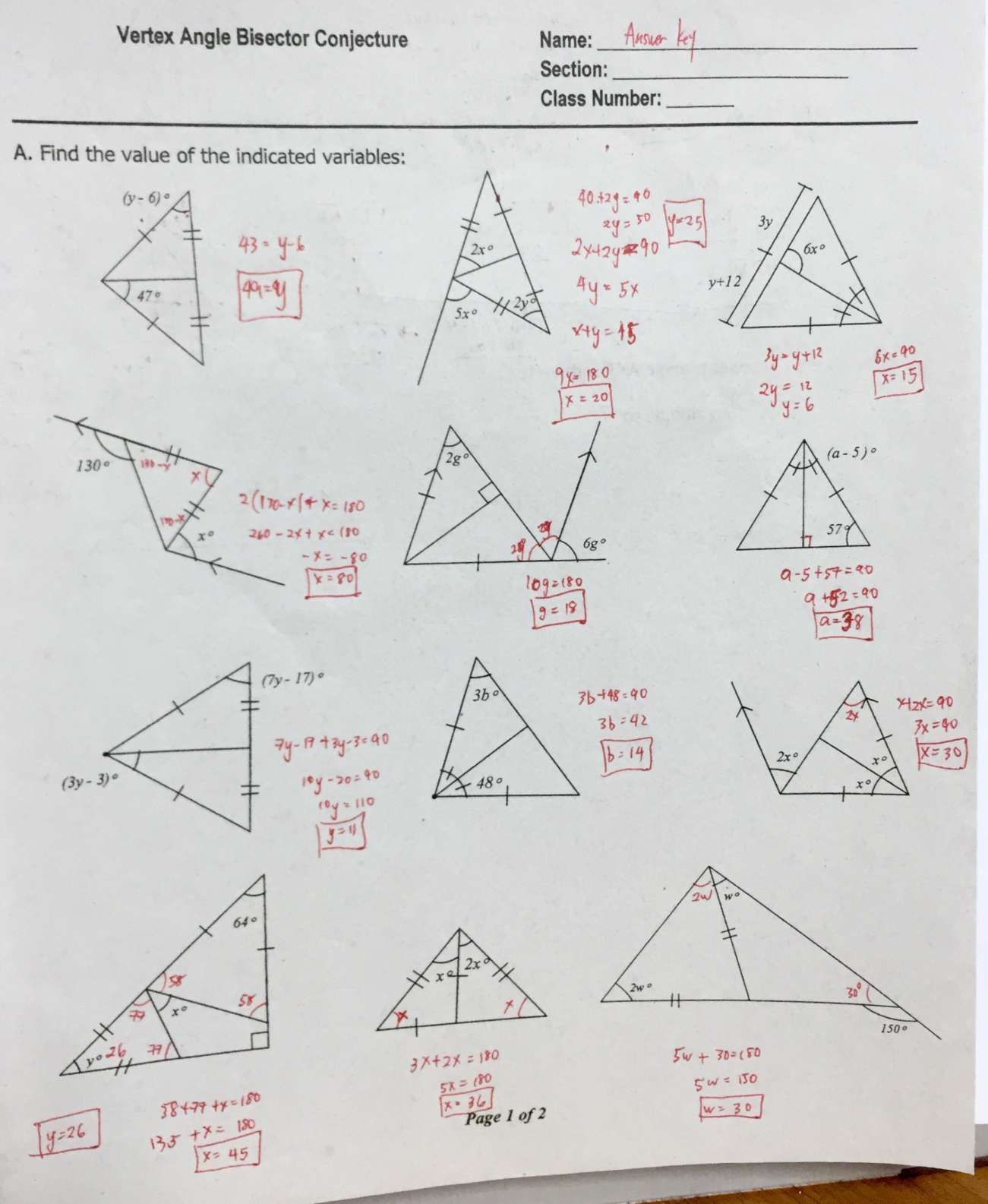 Unlock Geometry Skills with Exterior Angle Theorem Worksheet Key