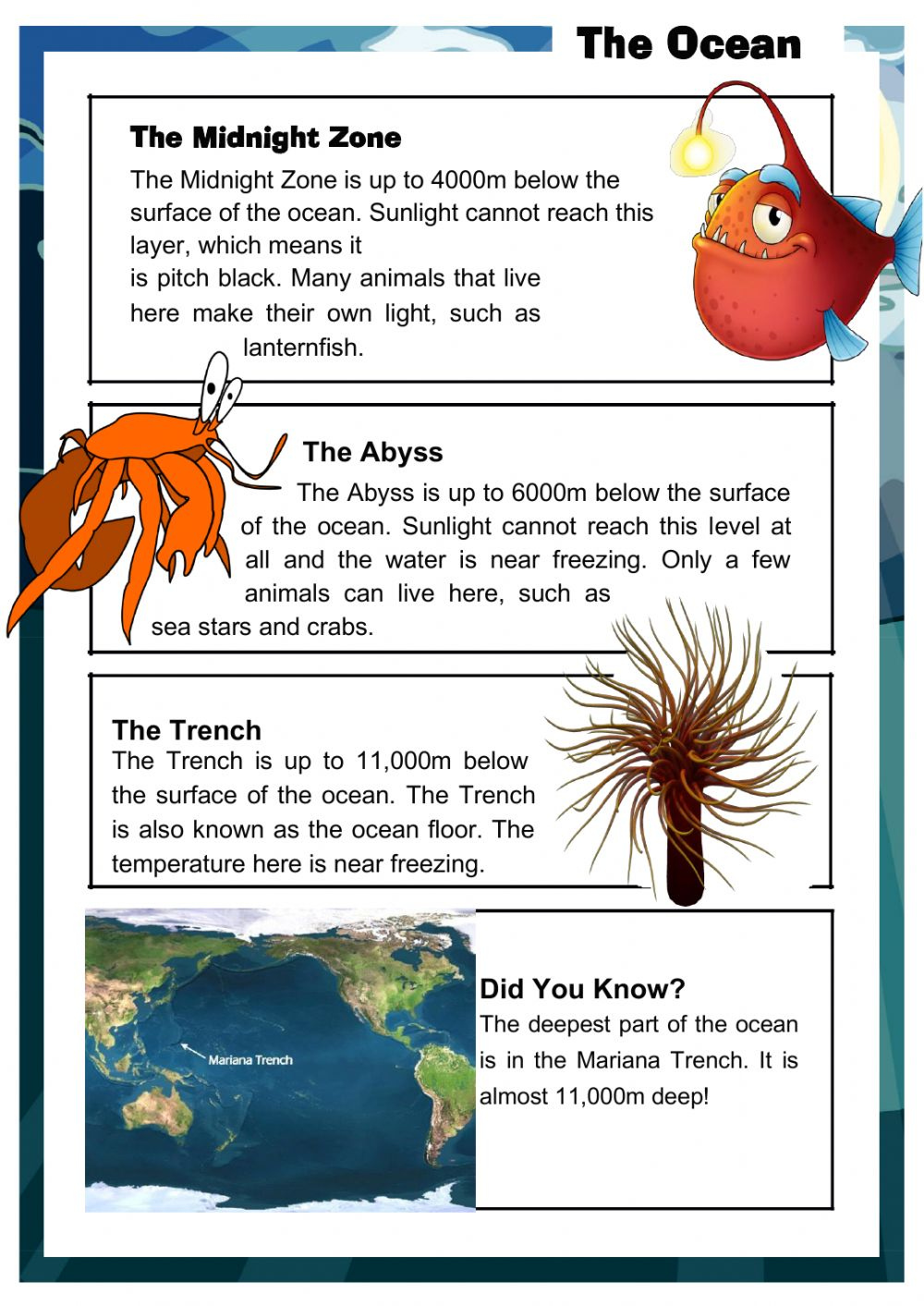 The Frozen Ocean Sixth Grade Reading Worksheets Reading Comprehension