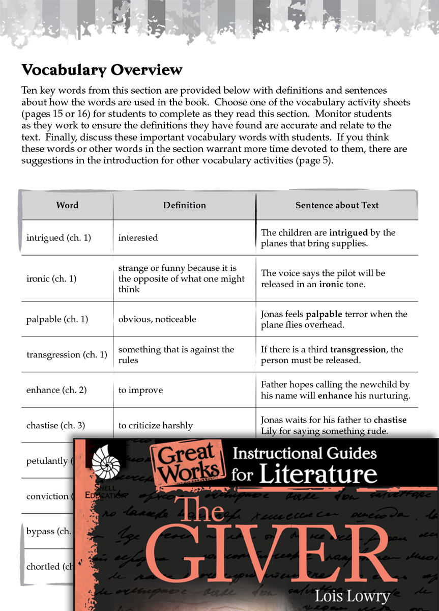 The Giver Vocabulary Activities Teachers Classroom Resources