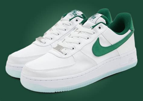 The Nike Air Force 1 Low Satin White Green Brings Luxe Vibes Sneaker News