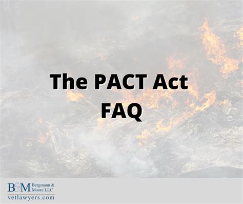 The Pact Act Faqs Bergmann Moore