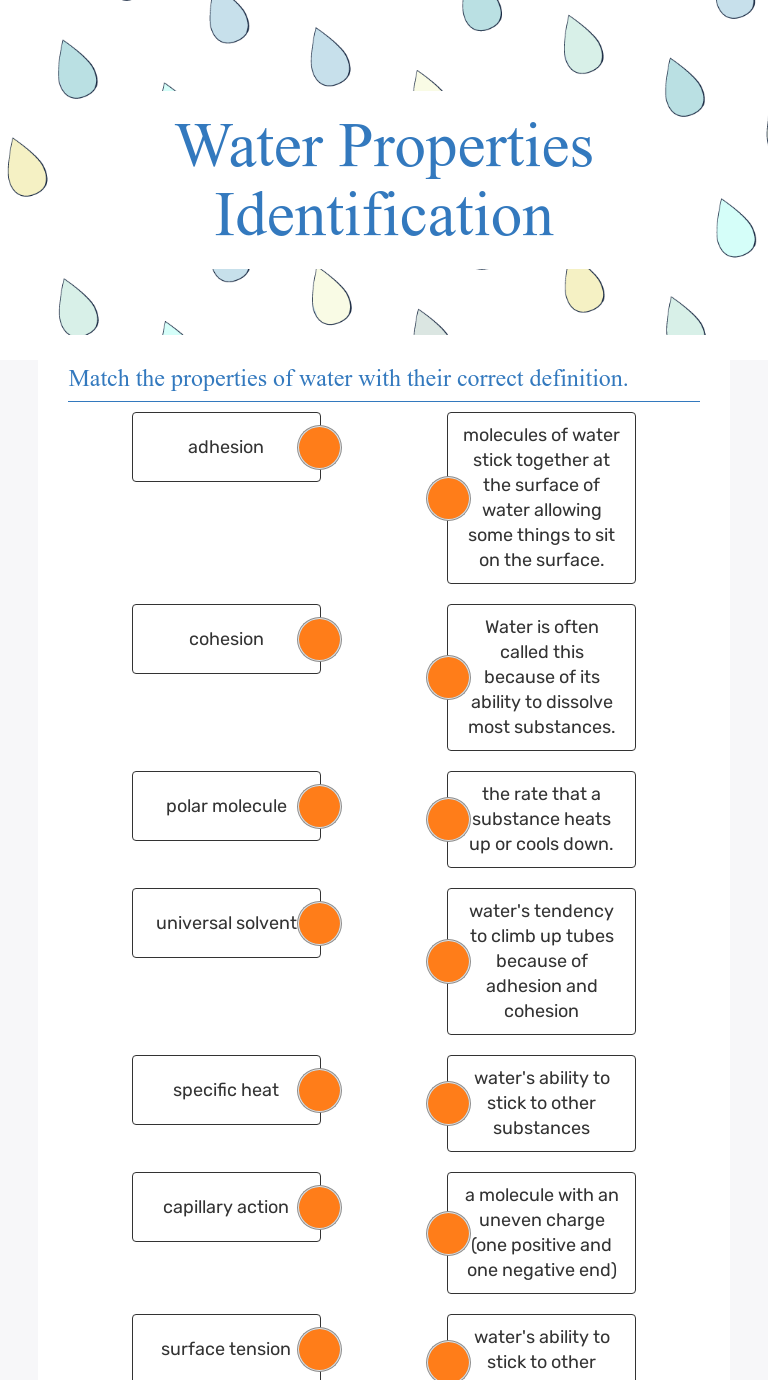 Discover Water's Wonders: Properties Worksheet Answers Revealed