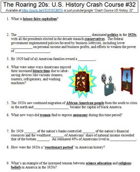 5 Key Facts from the 1920s History Worksheet