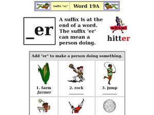 The Suffix Er Worksheet For 4Th 5Th Grade Lesson Planet