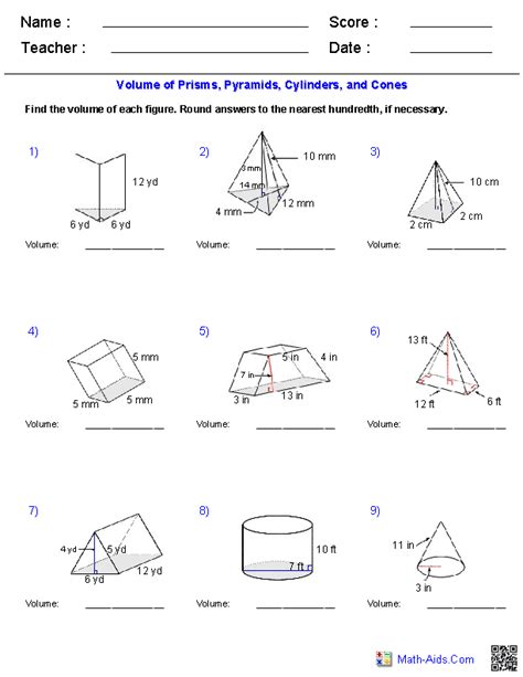 The Surface Area And The Volume Of Pyramids Prisms Cylinders And Cones Geometry Area Mathplanet