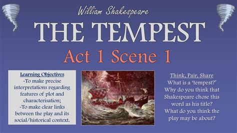 The Tempest Act 1 Scene 1 Teaching Resources