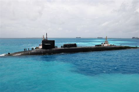 The Uss Georgia Ssgn 729 Prepares To Moor Outboard Of The Submarine Tender Uss Emory S Land