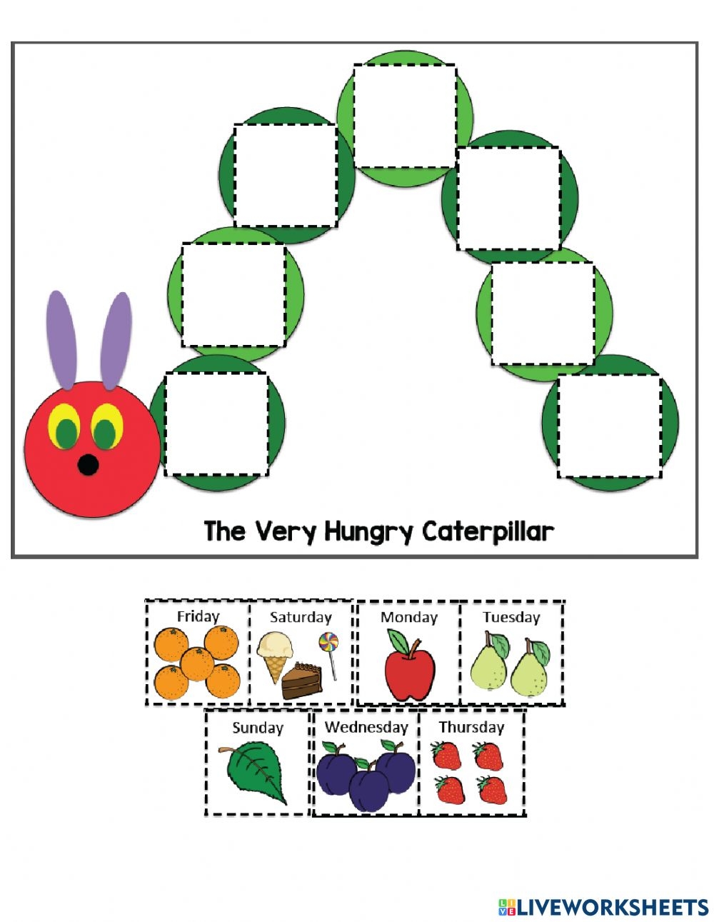 The Very Hungry Caterpillar Esl Worksheet By Simbenia Vocabulary