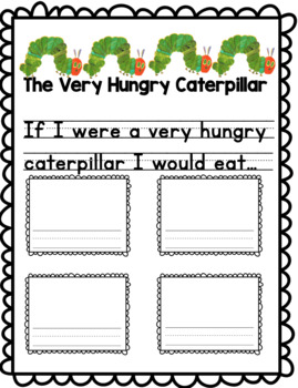 The Very Hungry Caterpillar Writing And Worksheet Activity Hungry