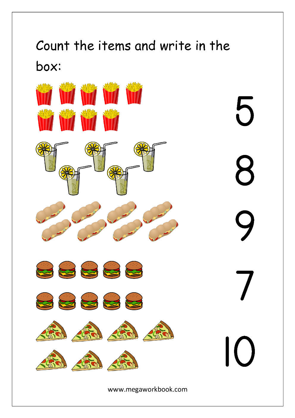 The Worksheet For Counting And Matching Numbers