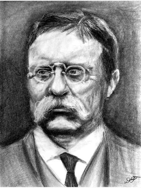 Theodore Roosevelt Portrait Drawing Sticker For Sale By Dgt Designs