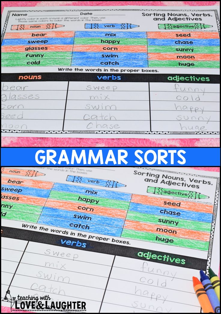 These 42 Grammar Sorts Will Help Your Students Learn And Practice Most