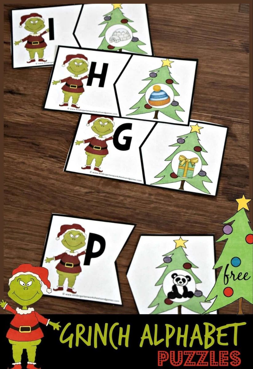 These Free Grinch Alphabet Puzzles Are Such A Fun Literacy Activity For