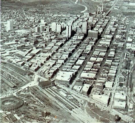 This 1928 Aerial Photo Shows The 1899 Depot North Of The T P Roundhouse Old Fort Dallas Fort