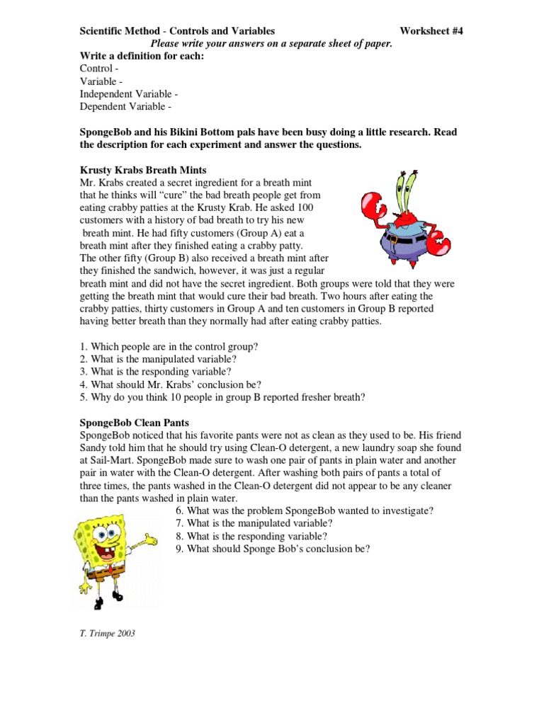 This Spongebob Science Worksheet I Got R Fellowkids Worksheets