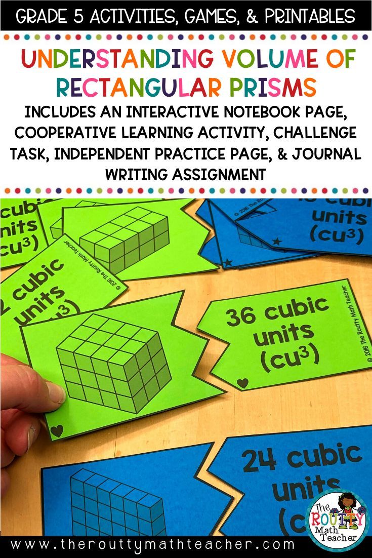 This Understanding Volume Of Rectangular Prisms Math Center Activity Is