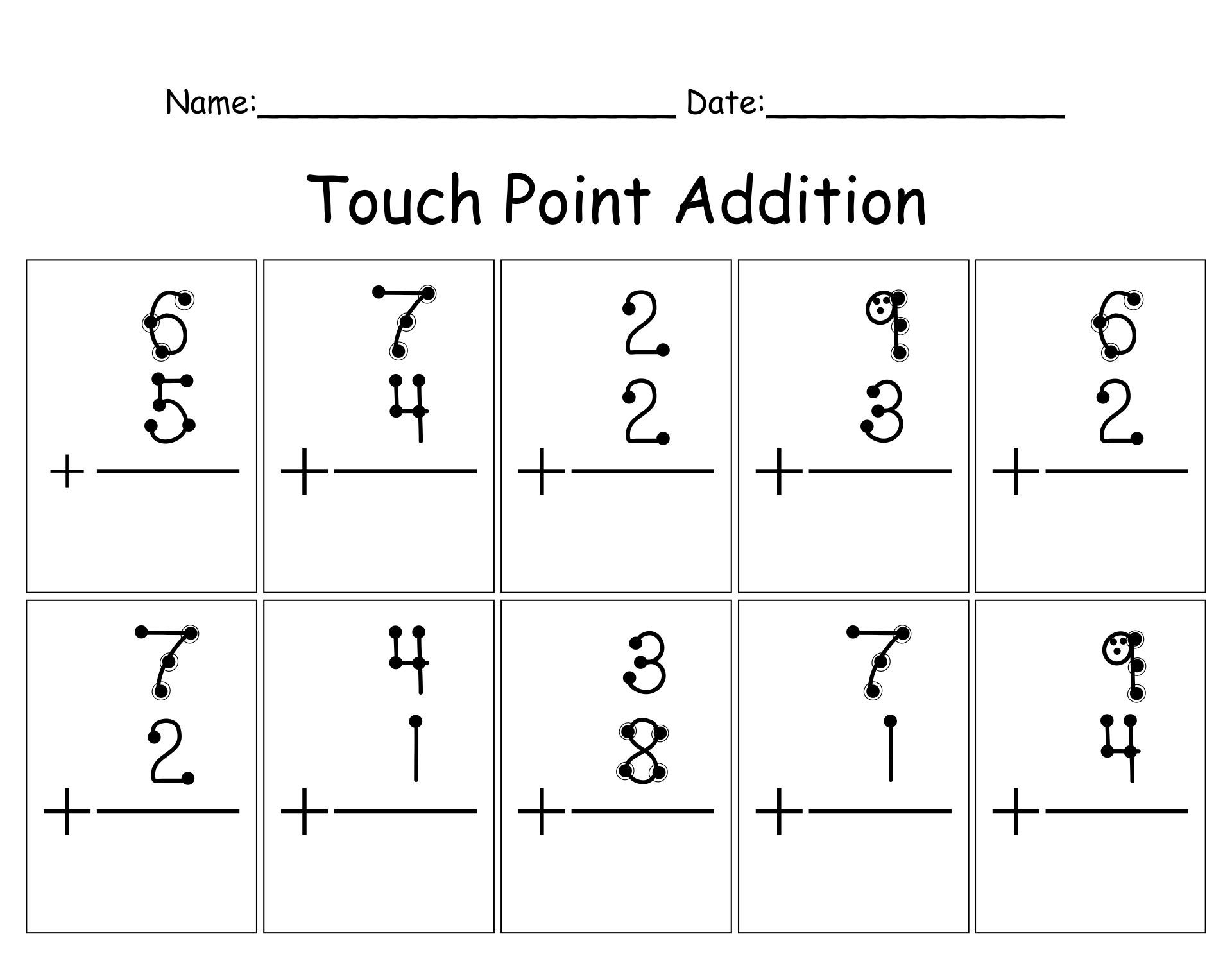 5 Fun Touchmath Addition Worksheets to Boost Skills