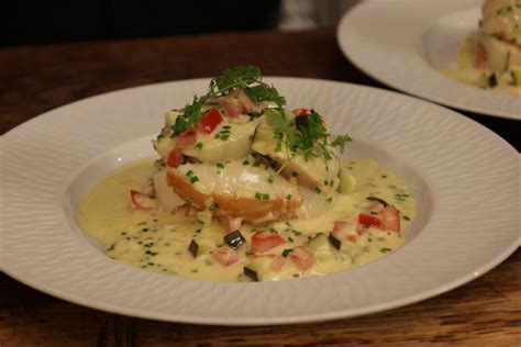 Tower Of Scallops And Smoked Haddock In A Rich Champagne Butter Sauce James Martin Chef