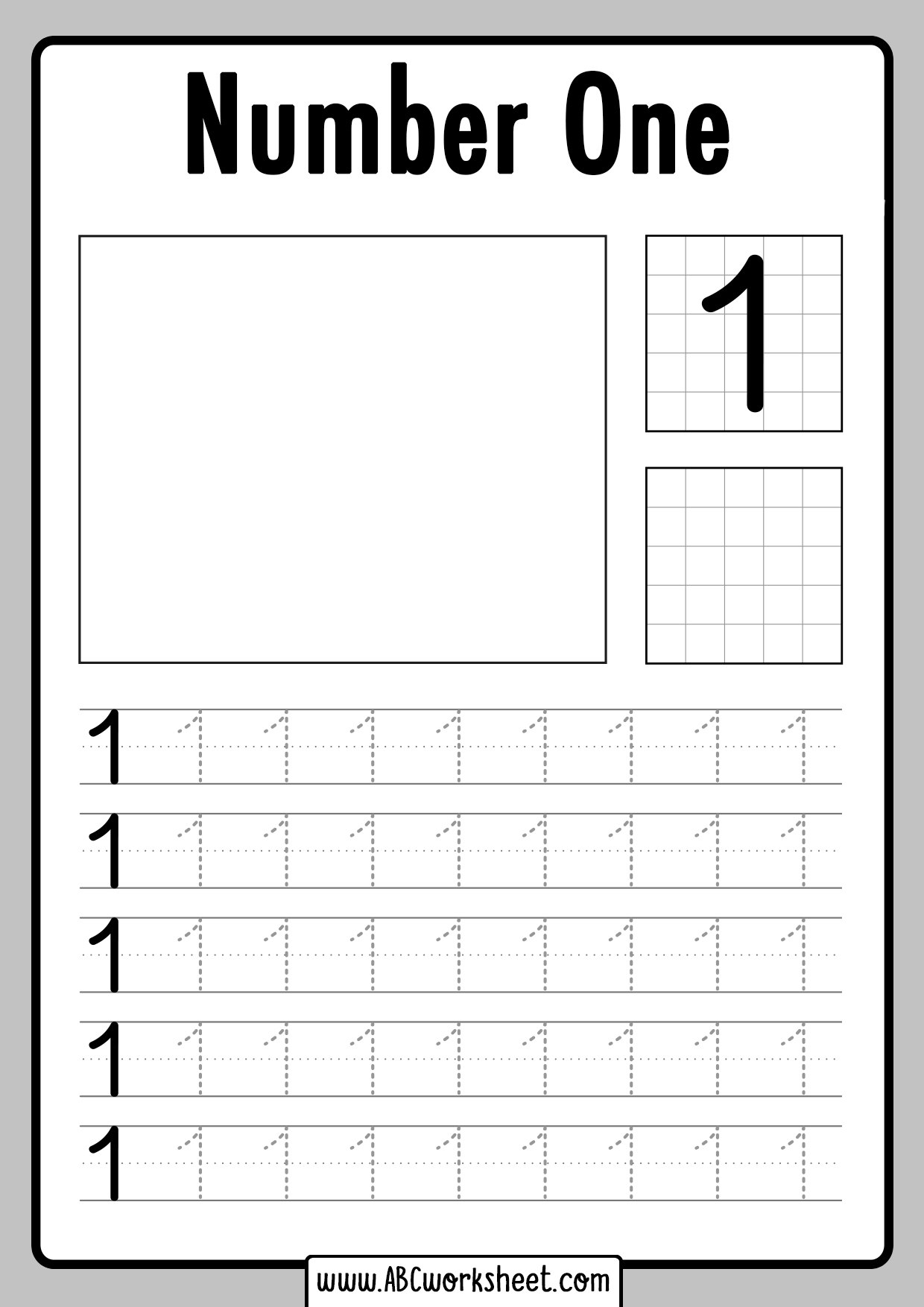 Traceable Number Worksheet 1 20