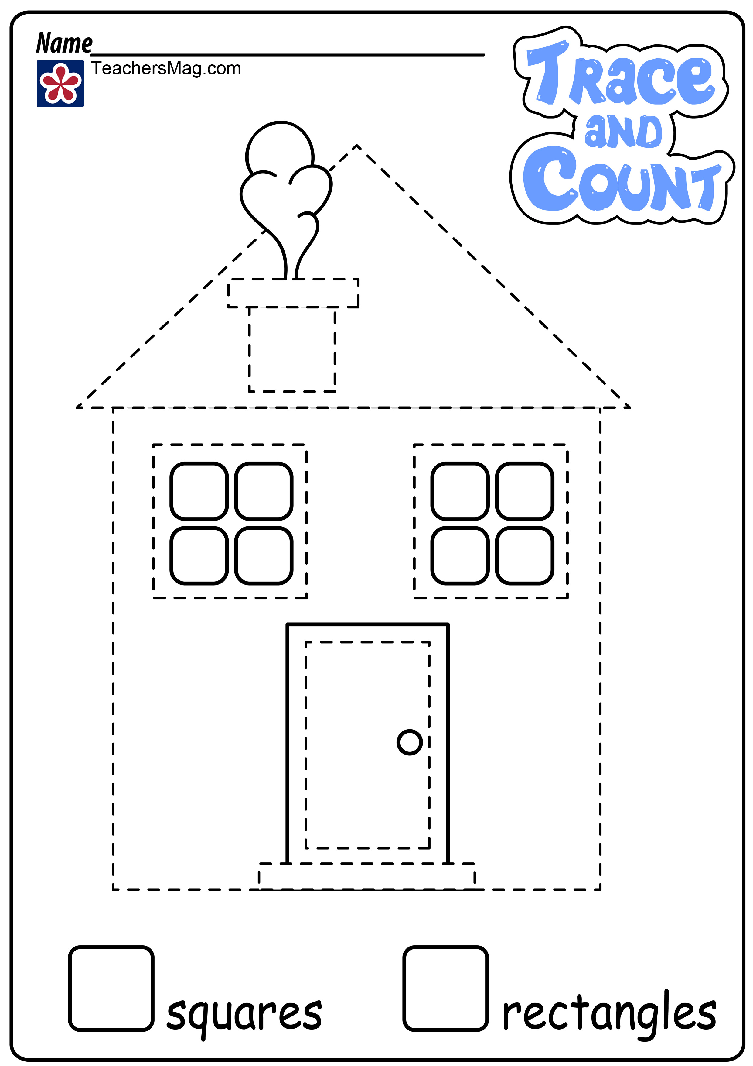 Tracing And Drawing Shapes Worksheets